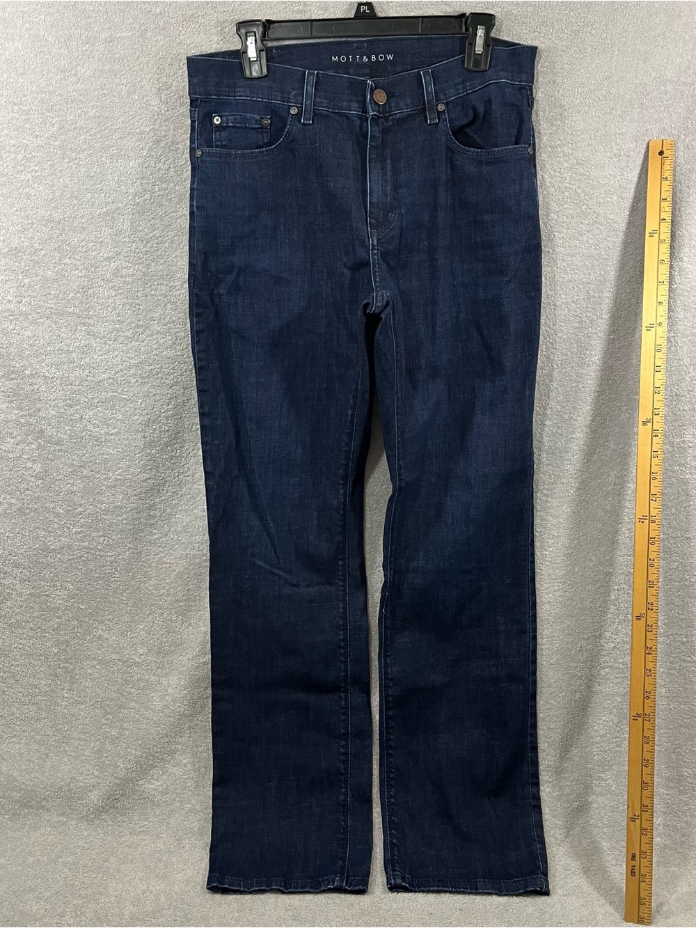 Mott & Bow Straight Jeans Mens 32x32 Dark Wash Stretch Denim Pants Casual